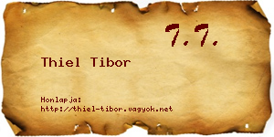 Thiel Tibor névjegykártya